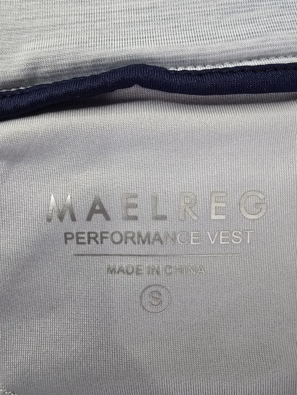 Maelreg Performance Golf Vest Light Blue Quarter Zip Mock Neck Athletic S
